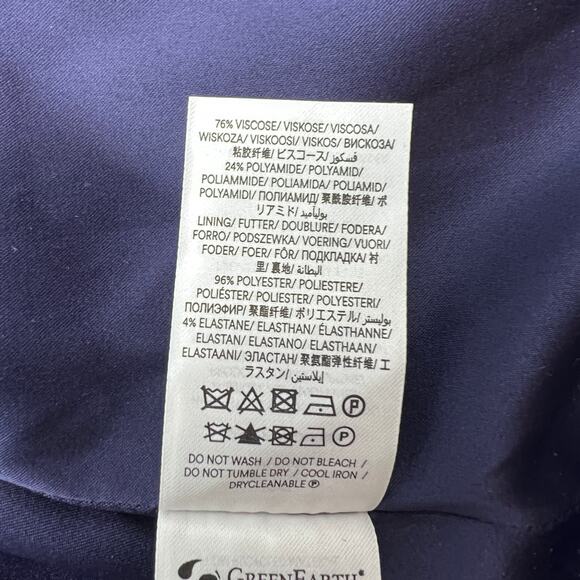 Boden Tie Waist Velvet Blazer Jacket Blue - Picture 8 of 10